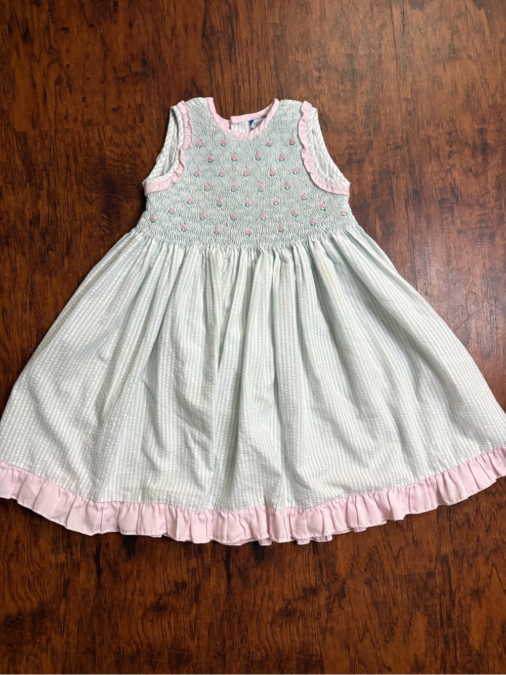 Smocked Dress - Roses - Flowers - Ruffles